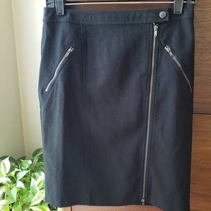 Banana Republic Zipper Embellished Black Skirt